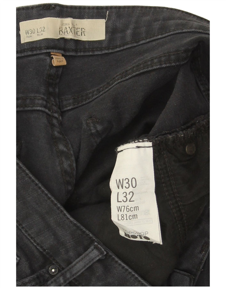 Женские джинсы TOPSHOP Baxter Slim W30 L32, черный хлопок