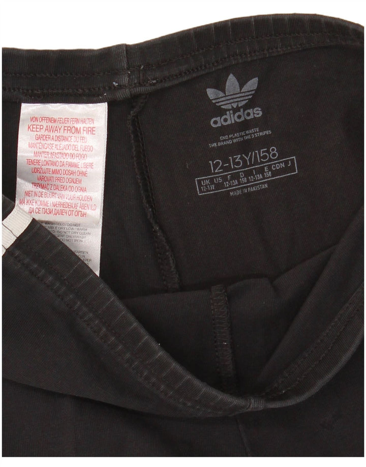 ADIDAS Girls Leggings 12-13 Years  Black