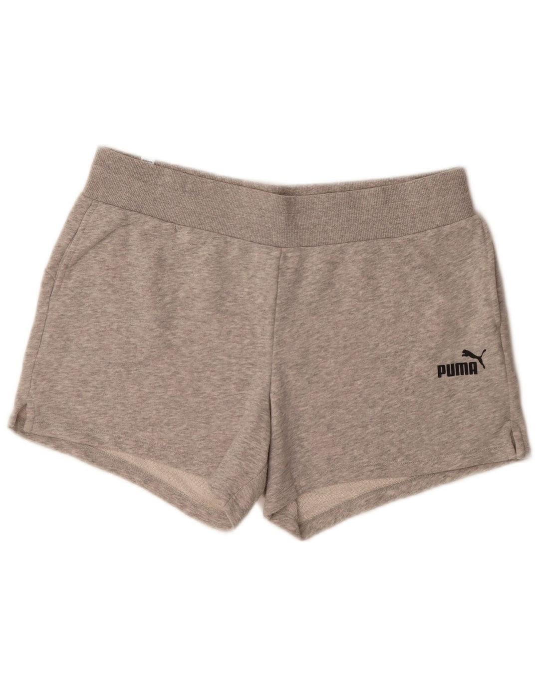 PUMA Womens Sport Shorts UK 16 Large Grey Cotton