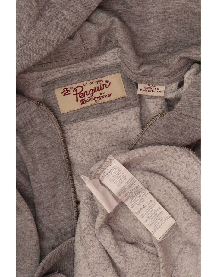 Мужской свитер с капюшоном на молнии Penguin 2XL, серый полиэстер