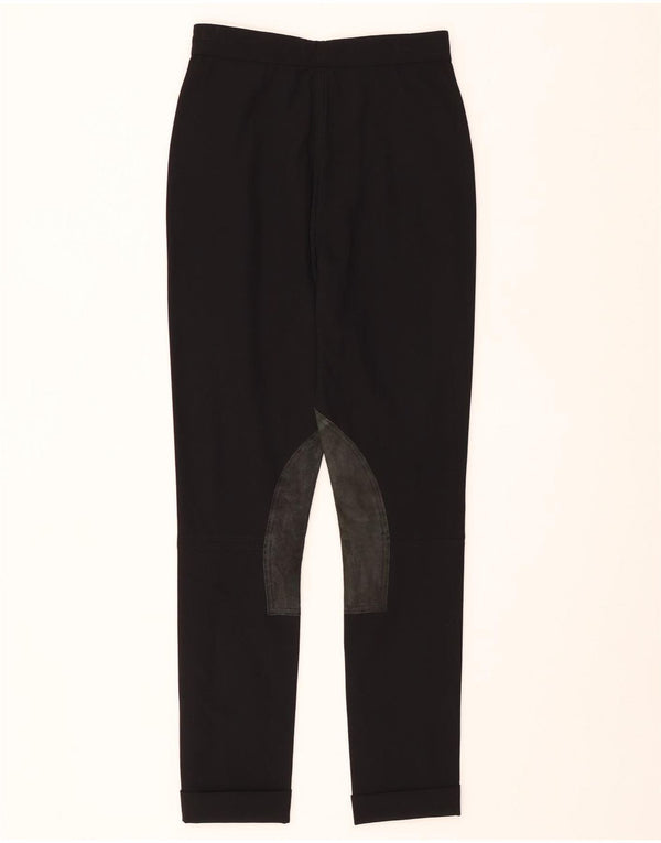 PAUL SMITH Womens High Waist Riding Trousers IT 40 Small W24 L27 Black
