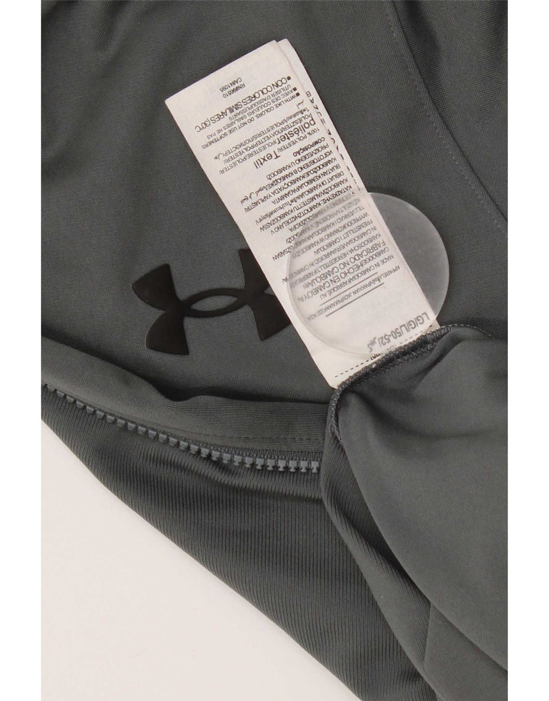 Мужская верхняя куртка Under Armour, большая серая полиэстер с цветными блоками