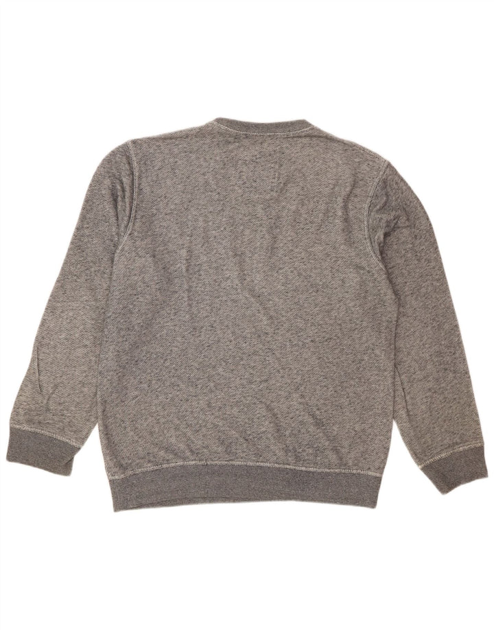 Crew Clothing Мужской свитшот из хлопка среднего серого цвета в крапинку