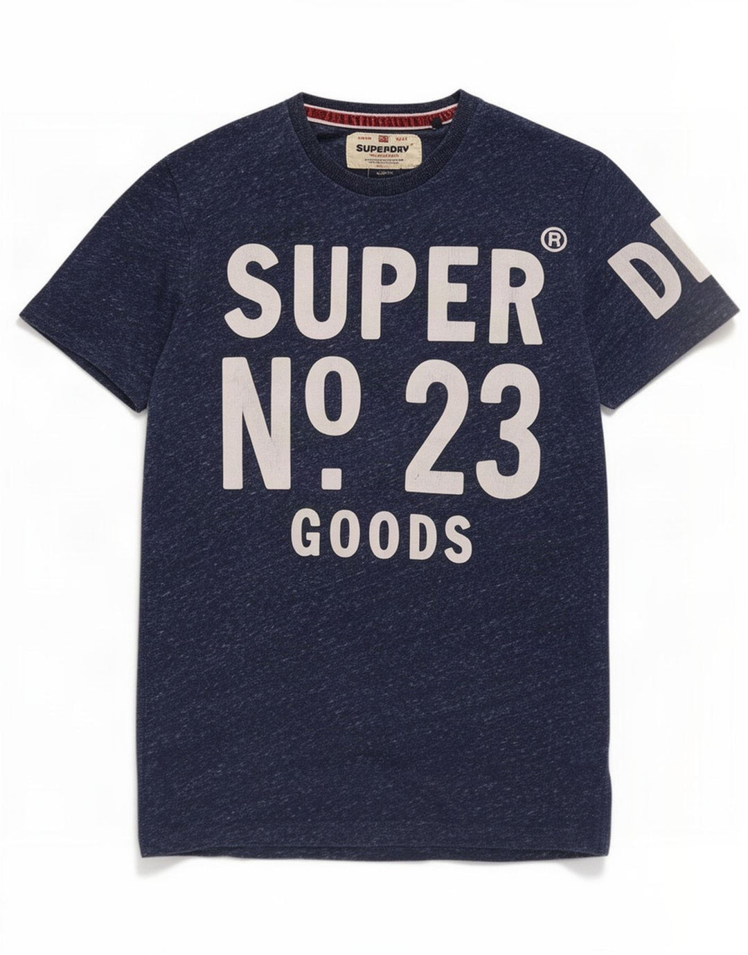 Мужская футболка с рисунком Superdry, маленькая, темно-синяя, из полиэстера с крапинками