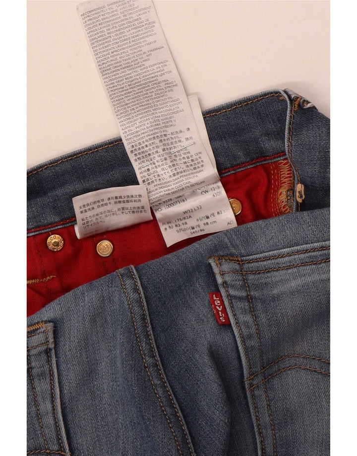 Мужские узкие джинсы Levi's W32 L32 синие, хлопок