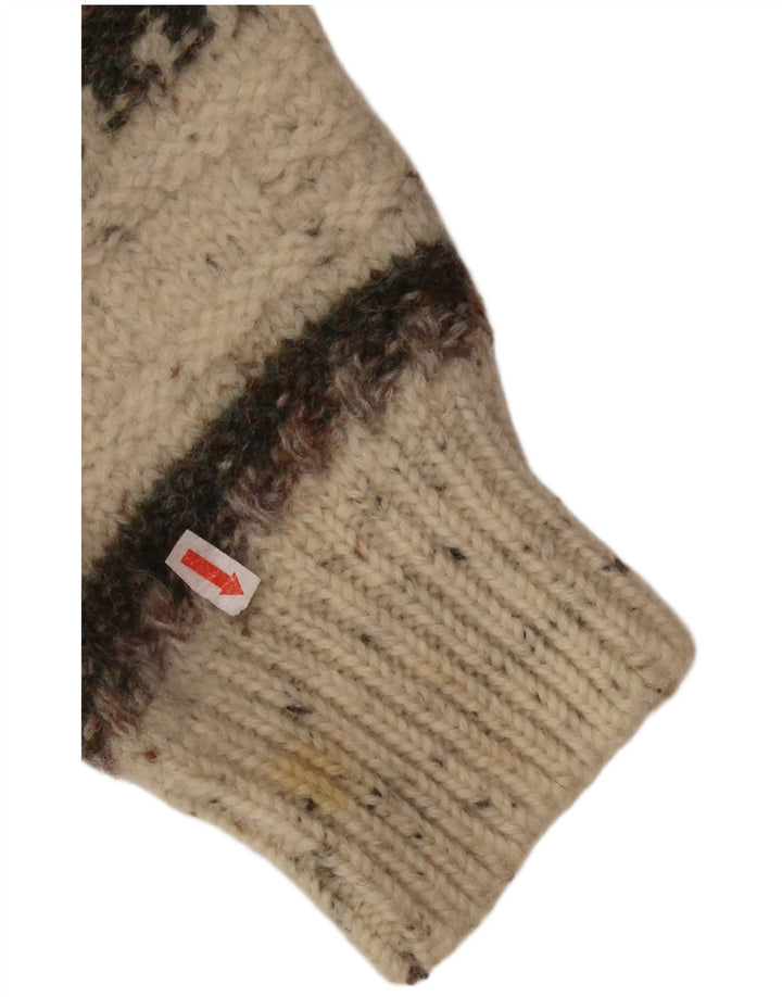 Женский джемпер с круглым вырезом SERGIO TACCHINI UK 16, большой бежевый в полоску