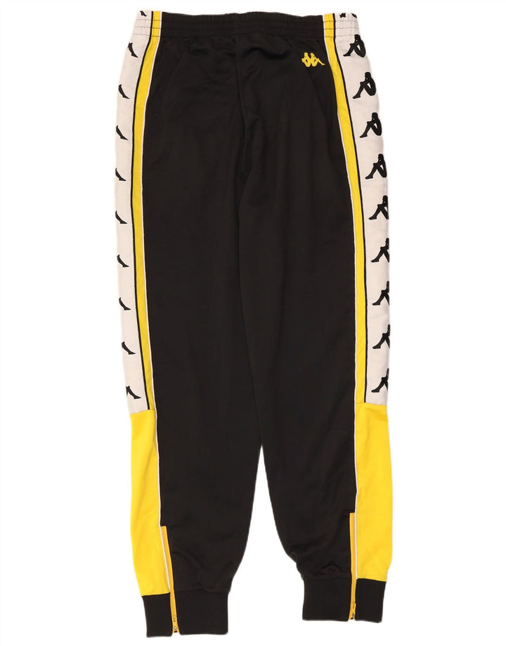 Мужские спортивные брюки Kappa, брюки-джоггеры, большие черные, полиэстер с цветными блоками