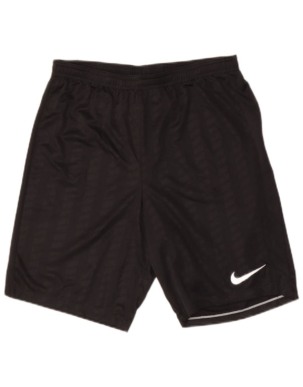 Мужские спортивные шорты Nike Dri Fit из полиэстера среднего размера, черные в полоску