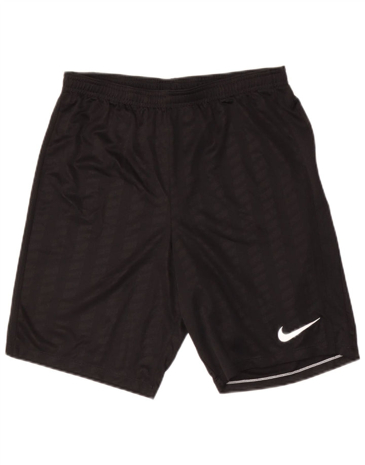Мужские спортивные шорты Nike Dri Fit из полиэстера среднего размера, черные в полоску