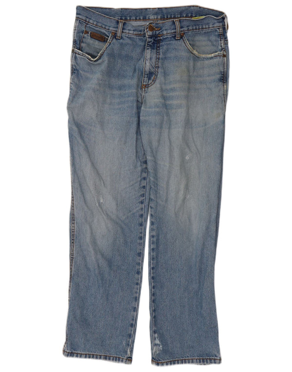 Мужские прямые джинсы Wrangler Ohio W34 L30, синий хлопок