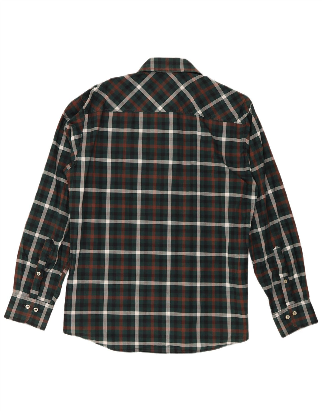 Мужская рубашка в клетку Marlboro Classics, хлопковая, большая зеленая клетка