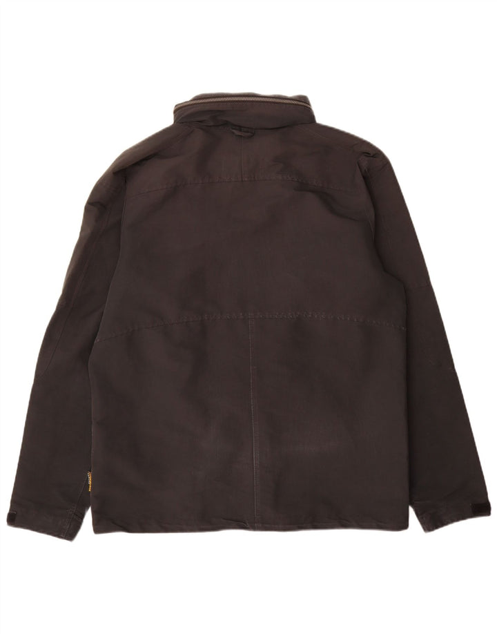 Мужская дождевик с капюшоном Jack Wolfskin UK 36/38, средний черный полиэстер