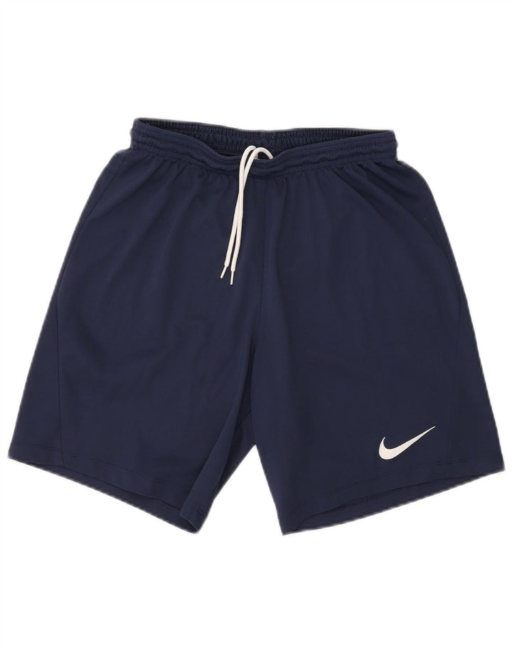 Мужские спортивные шорты Nike Dri Fit среднего размера, темно-синий, полиэстер