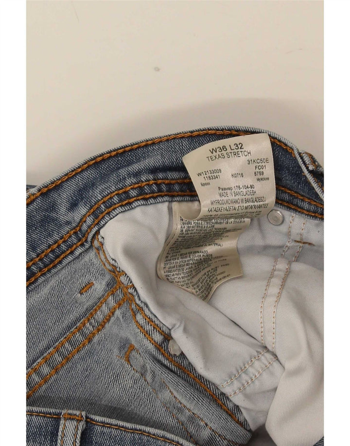 Мужские прямые джинсы Wrangler Texas Stretch W36 L32, синий хлопок