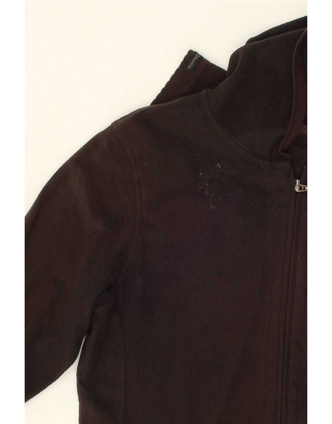 COLUMBIA Womens Hooded Fleece Jacket UK 10 Small Black Polyester Vintage Columbia and Second-Hand Columbia from Messina Hembry 