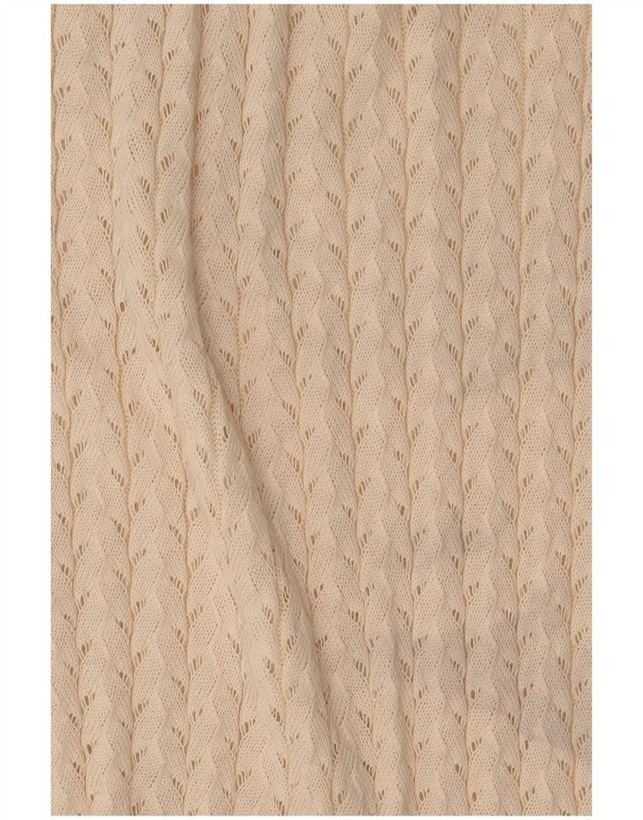 Женский удлиненный джемпер с вырезом «лодочка» Zara UK 12, средний, белый цвет