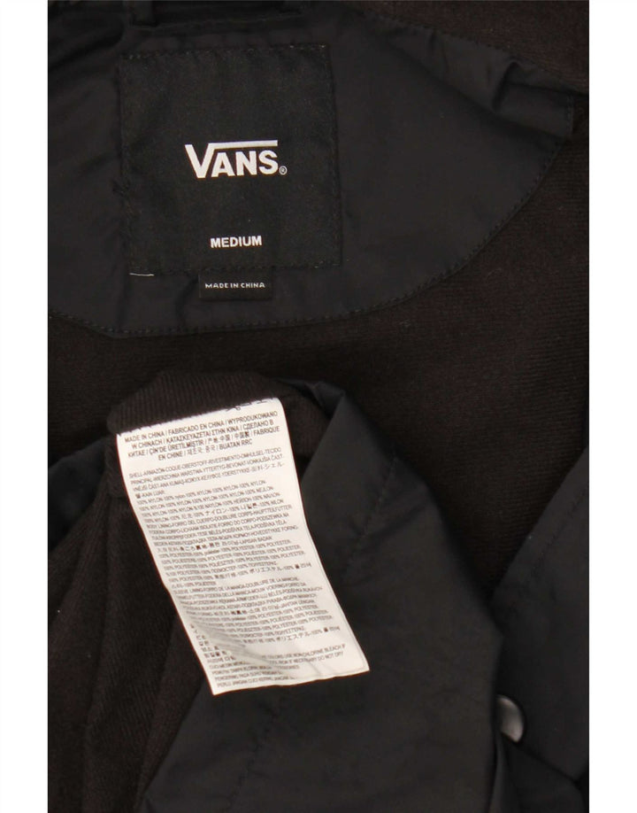 Мужская дождевик с капюшоном и рисунком Vans UK 38, средний черный нейлон