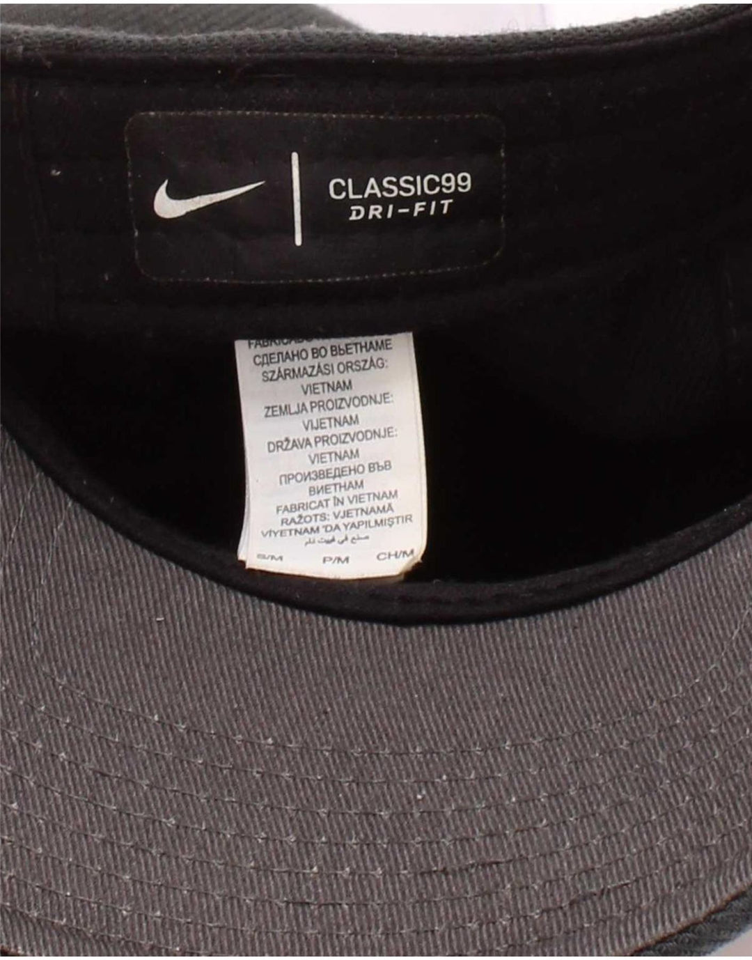 Мужская бейсболка Nike Dri Fit с графическим рисунком, маленький/средний серый полиэстер