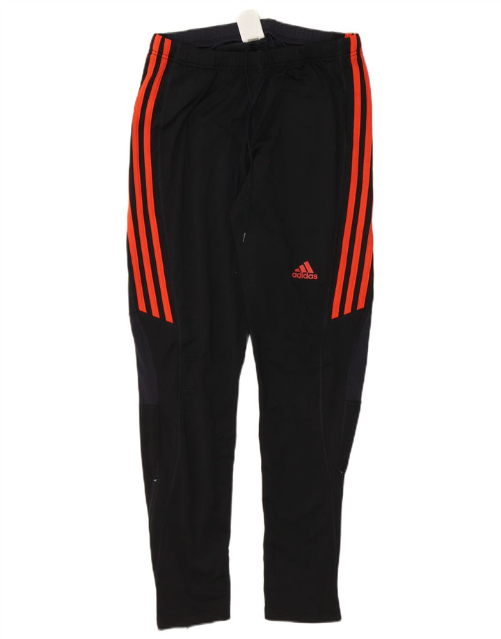 Мужские спортивные брюки Adidas XL черные из полиэстера с цветными блоками