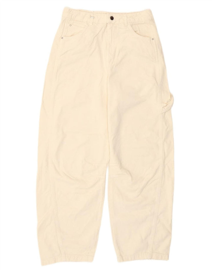 Женские зауженные джинсы Benetton W30 L29 Off White