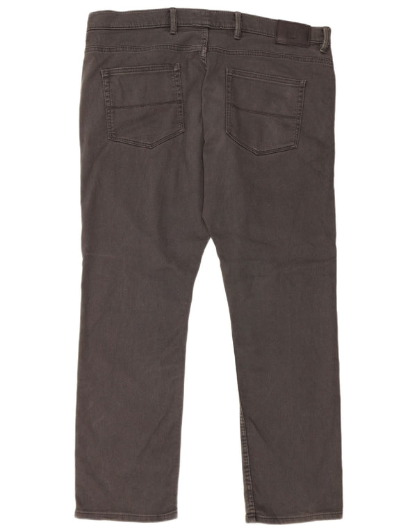 Мужские повседневные брюки приталенного кроя Marks & Spencer W40 L31 серые, хлопковые