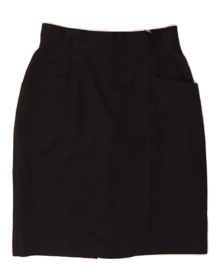 LEGEND Womens Pencil Skirt IT 42 Medium W28 Black Polyester Vintage Legend and Second-Hand Legend from Messina Hembry 