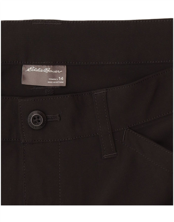 Женские повседневные шорты Eddie Bauer, США 14 XL W34, черный полиэстер