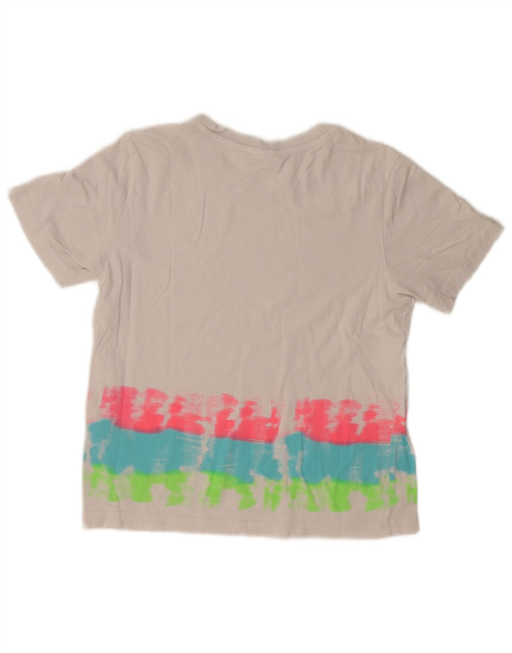 CHAMPION Womens Crop T-Shirt Top UK 12 Medium White Tie Dye Cotton Vintage Champion and Second-Hand Champion from Messina Hembry 