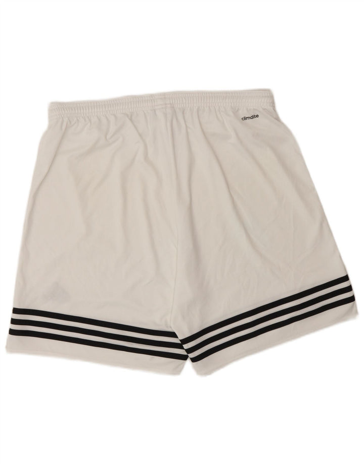 Мужские спортивные шорты Adidas Climalite, большие белые полиэстеровые шорты