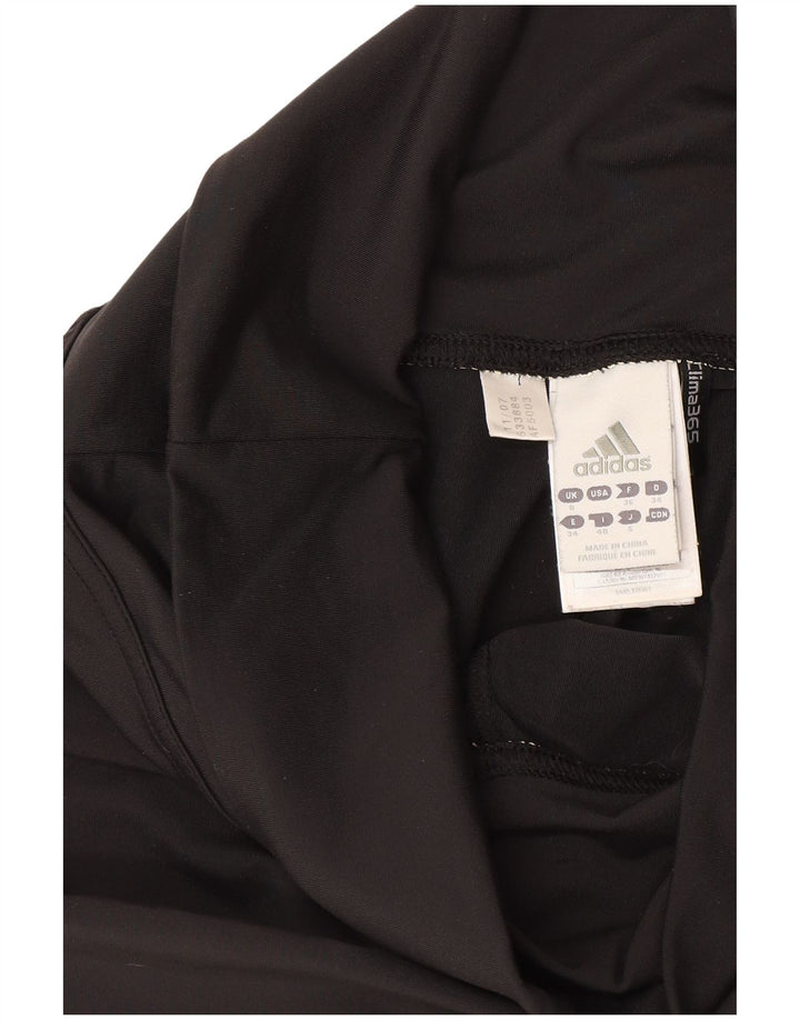 Женские спортивные шорты-бермуды Adidas Climalite UK 8, маленькие черные из полиэстера