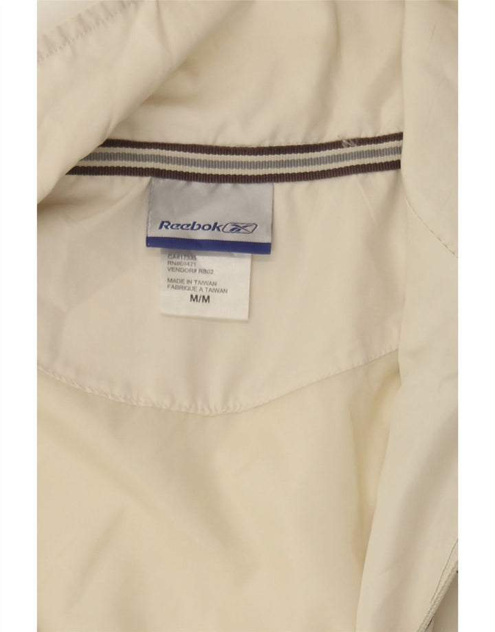 REEBOK Womens Tracksuit Top Jacket UK 14 Medium Beige Polyester Vintage Reebok and Second-Hand Reebok from Messina Hembry 