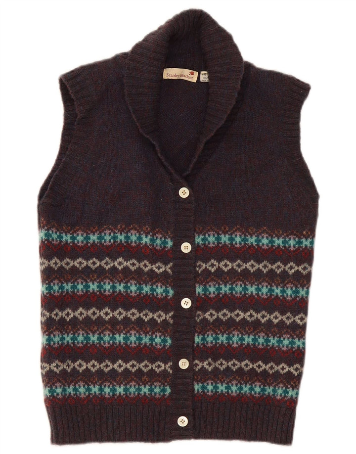Женский кардиган Stanley Blacker, Великобритания, 10 маленьких размеров, темно-синий, Fair Isle