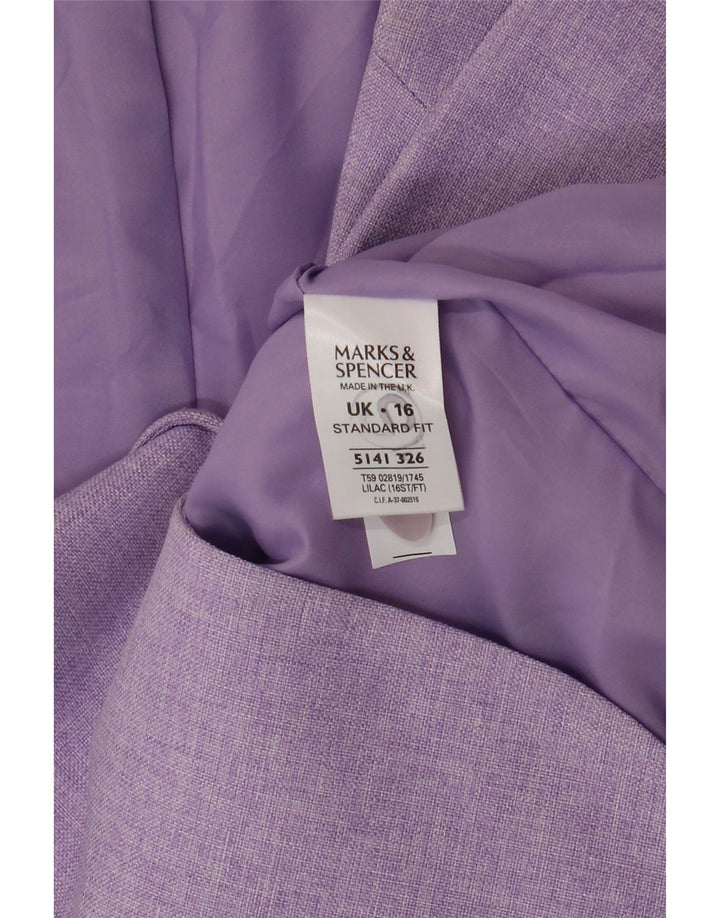 Женский пиджак стандартного кроя Marks & Spencer UK 16, большой фиолетовый