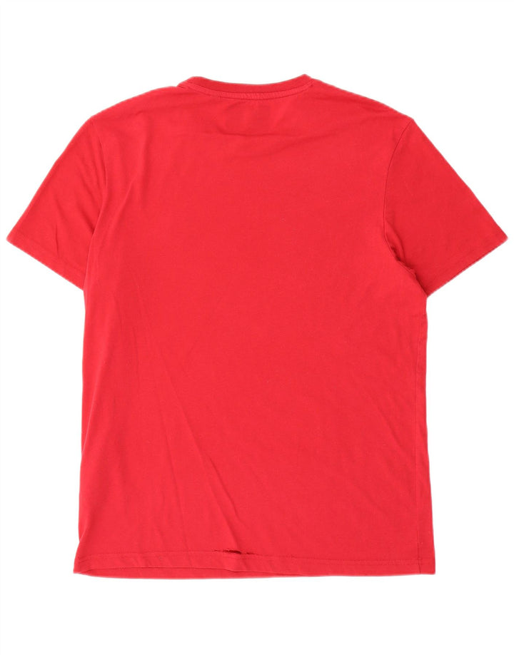 Мужская футболка Lyle & Scott Top среднего красного цвета из полиэстера