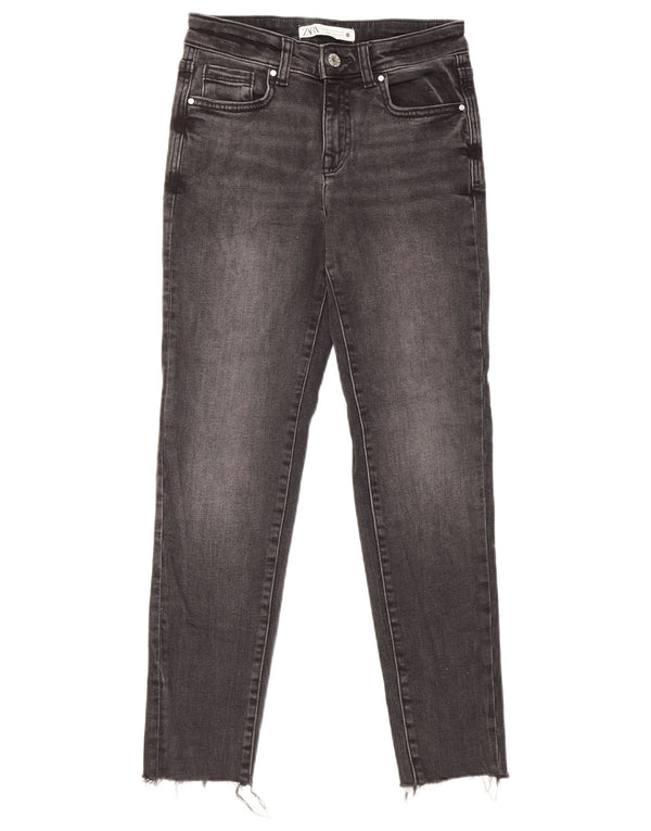 Женские укороченные джинсы Zara Slim EU 36 XS W26 L25, серый хлопок