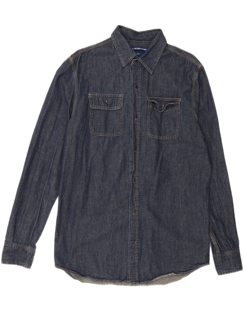 OLD NAVY Mens Denim Shirt Large Navy Blue Cotton Vintage Old Navy and Second-Hand Old Navy from Messina Hembry 