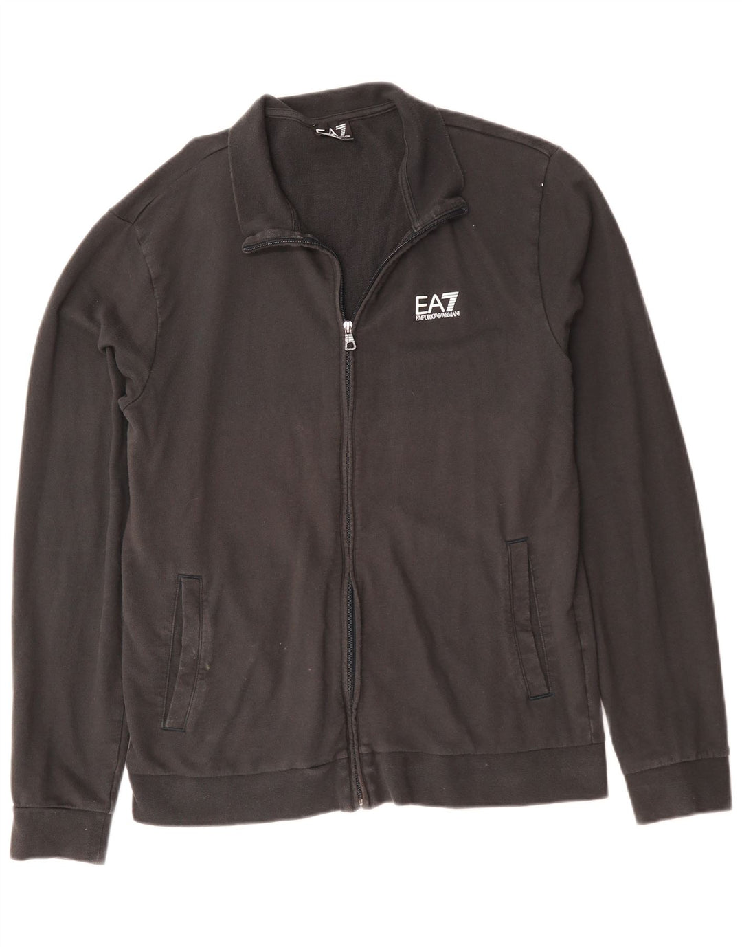 Мужской спортивный костюм Emporio Armani, верхняя куртка, средний черный хлопок, черный