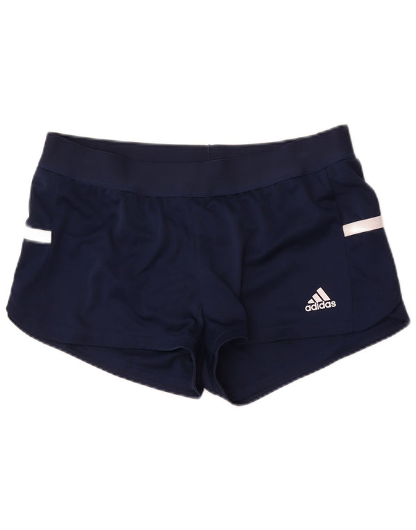 Женские спортивные шорты Adidas Climacool UK 12/14, средние темно-синие с цветными блоками