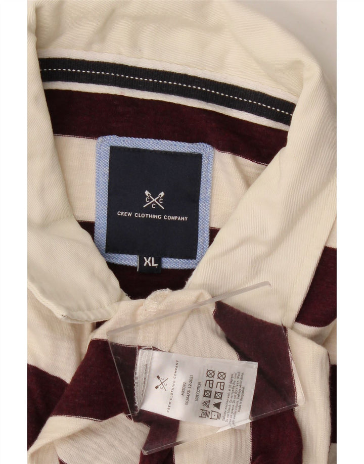 ЭКИПАЖНАЯ ОДЕЖДА Мужская рубашка-поло XL бордового цвета в полоску, хлопок