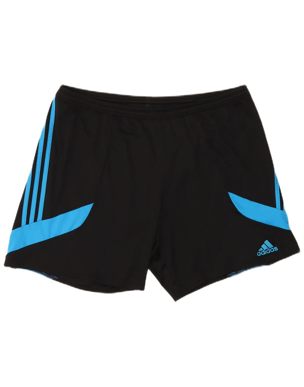 Мужские спортивные шорты Adidas Climalite XL, черные, полиэстер с цветными блоками