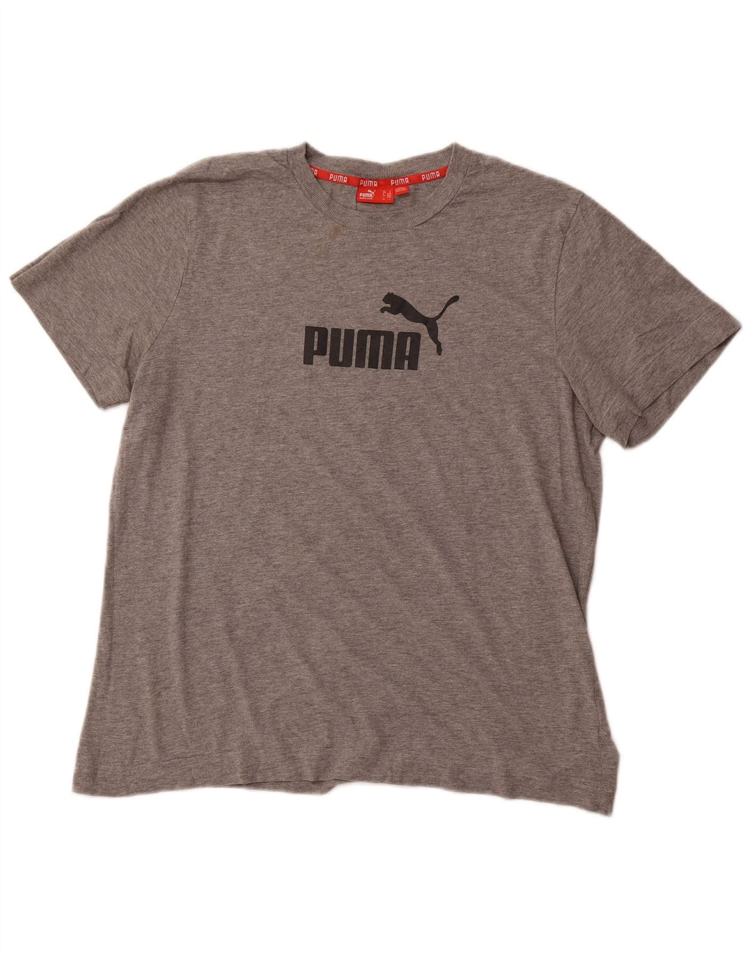 Мужская футболка с рисунком PUMA, большой серый хлопок