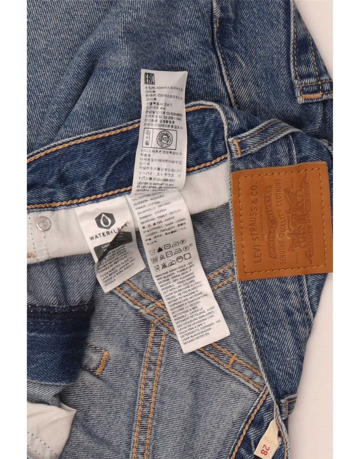 Женские джинсовые шорты Levi's W28, хлопковые, среднего синего цвета