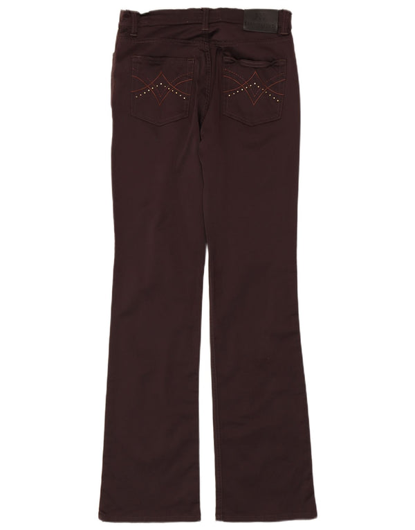 Cerruti 1881 Женские повседневные брюки Bootcut W28 L31 Коричневые полиамидные брюки