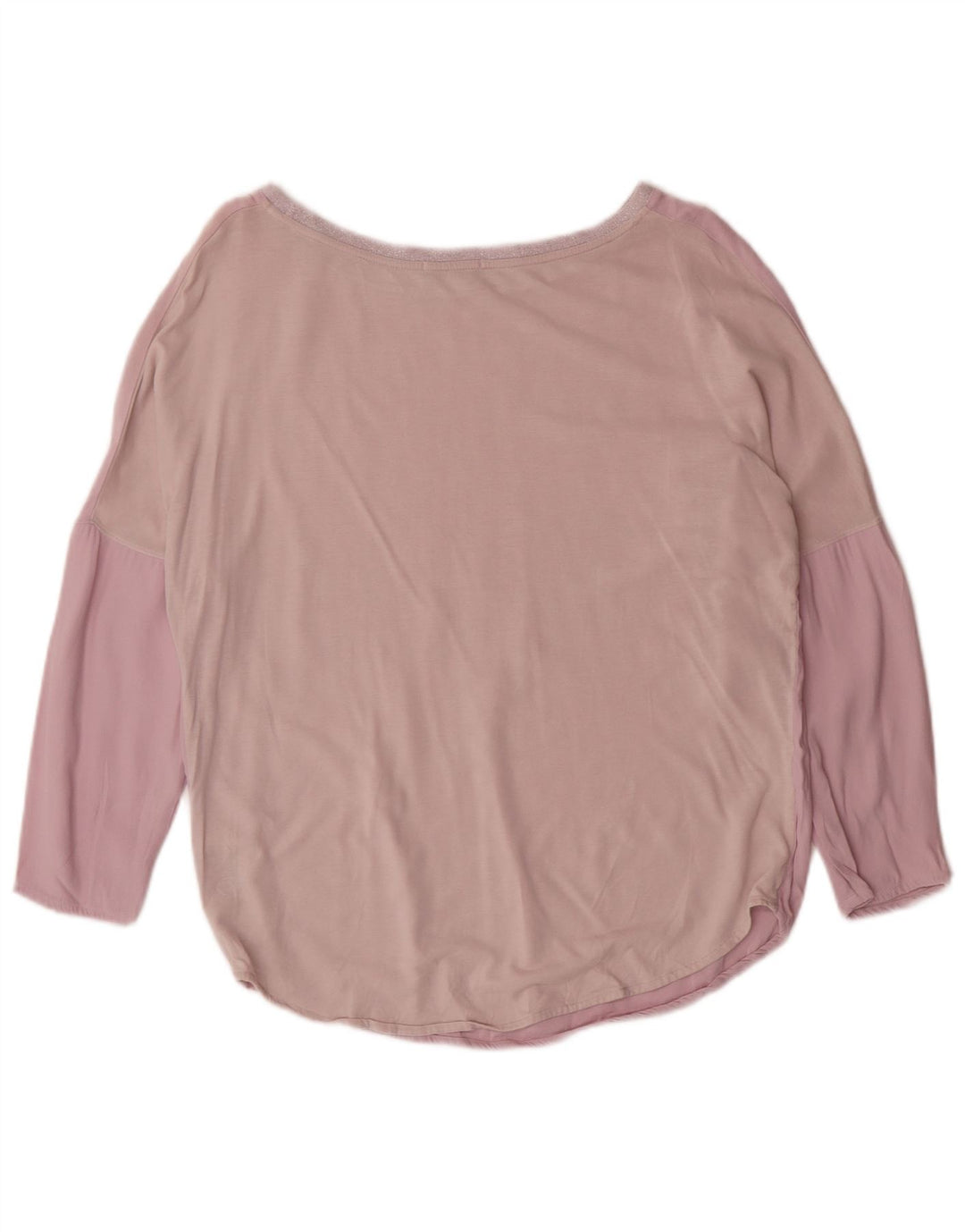 MASSIMO DUTTI Женская блузка оверсайз, топ UK 10, маленький розовый, цветной блок