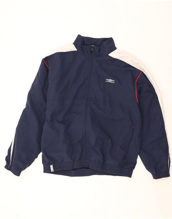 Umbro Мужской спортивный костюм с графическим рисунком, верхняя куртка XL, темно-синий, полиэстер с цветными блоками