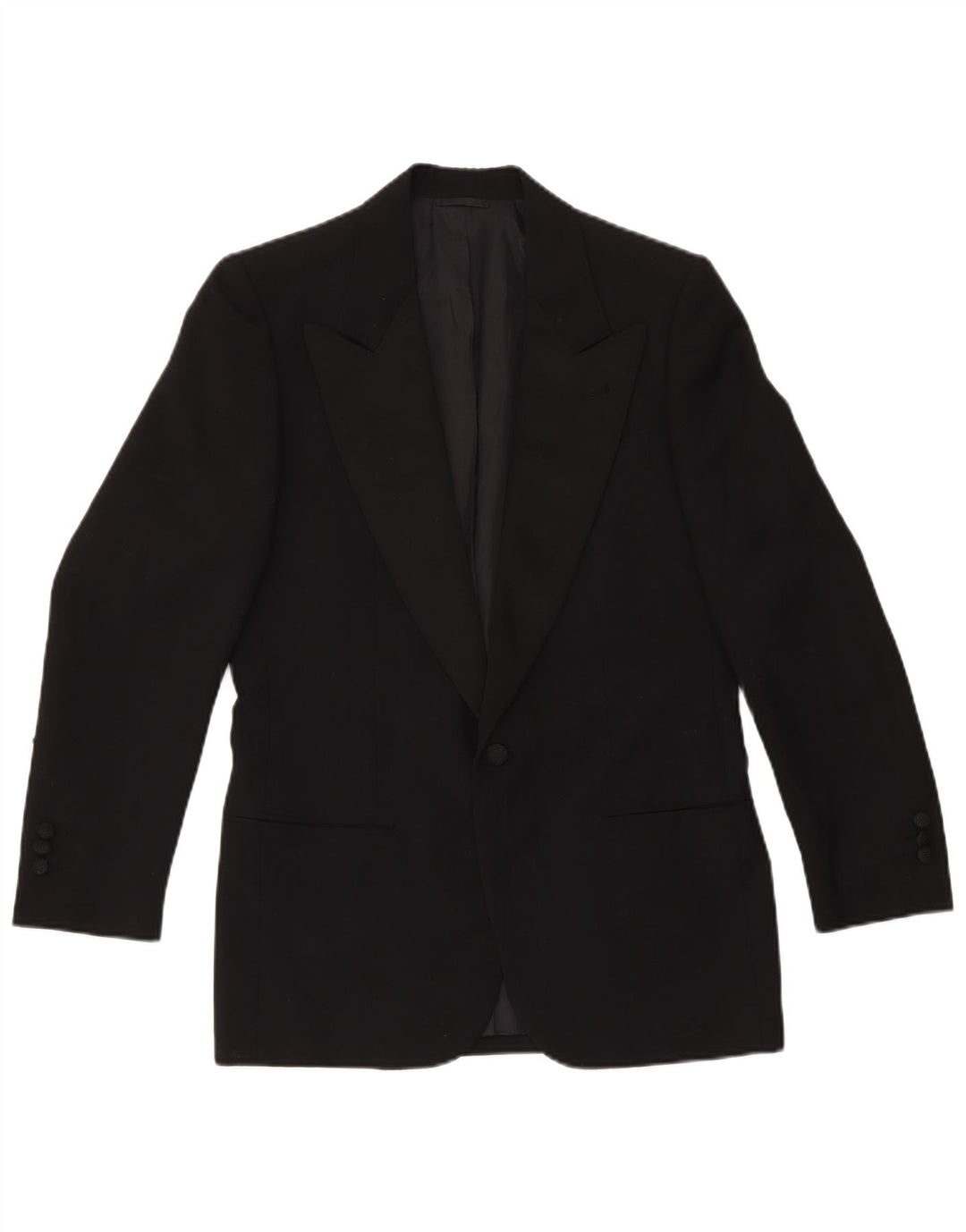 ВИНТАЖНЫЙ мужской комплект из 2 предметов с 1 пуговицей IT 46, маленький W29 L29, черная шерсть