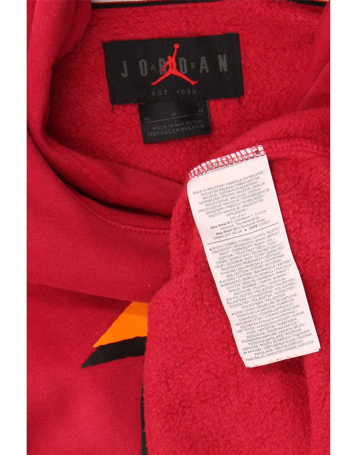 Мужской джемпер с капюшоном Jordan с графическим рисунком, хлопковый цвет среднего розового цвета