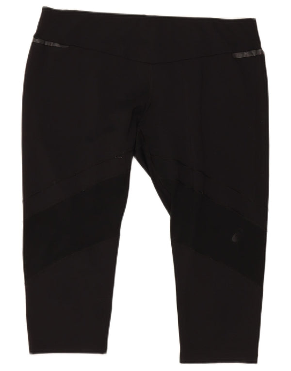Asics Womens Capri Leggings UK 18 XL Black Polyester