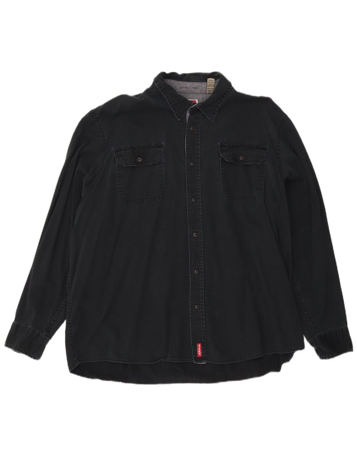 Мужская рубашка Wrangler 2XL темно-синяя, хлопок