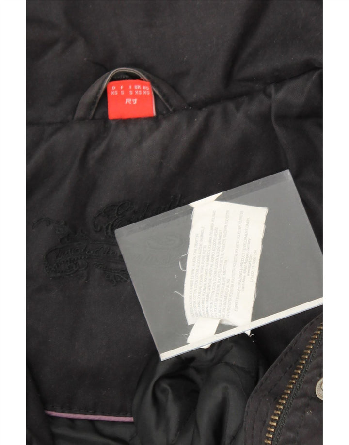 ESPRIT Womens Military Jacket UK 6 XS Black Cotton Vintage Esprit and Second-Hand Esprit from Messina Hembry 